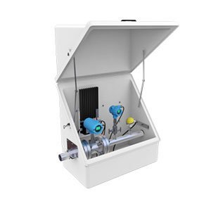 Diagonally Opening Fiberglass Enclosures RIZURBOX-C With a Tray