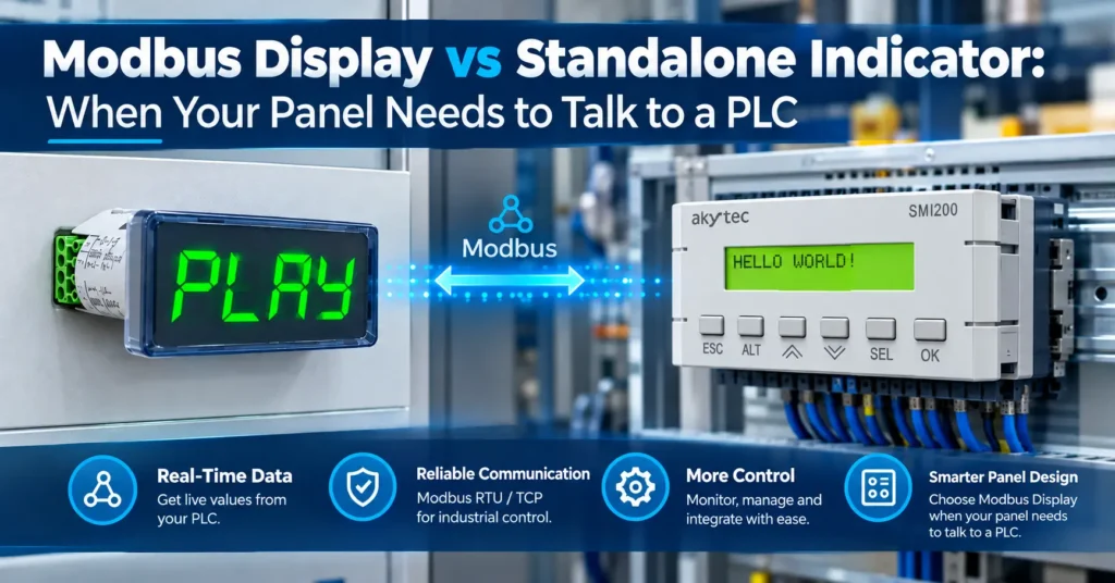 Modbus Display vs Standalone Indicator When Your Panel Needs to Talk to a PLC